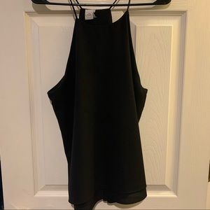 Black Racer-Back Tank Top